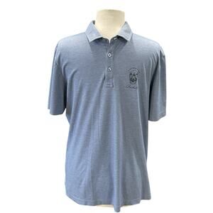Travis Mathew Buckets Polo Shirt Men’s Large Blue PGA West Golf Embroidered